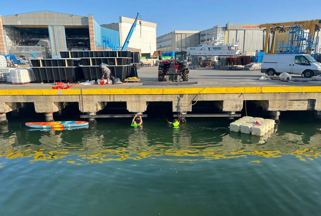 Azimut-Benetti S.p.A. Viareggio – Opere di risanamento e ripristino Cemento Armato di banchina porto Viareggio